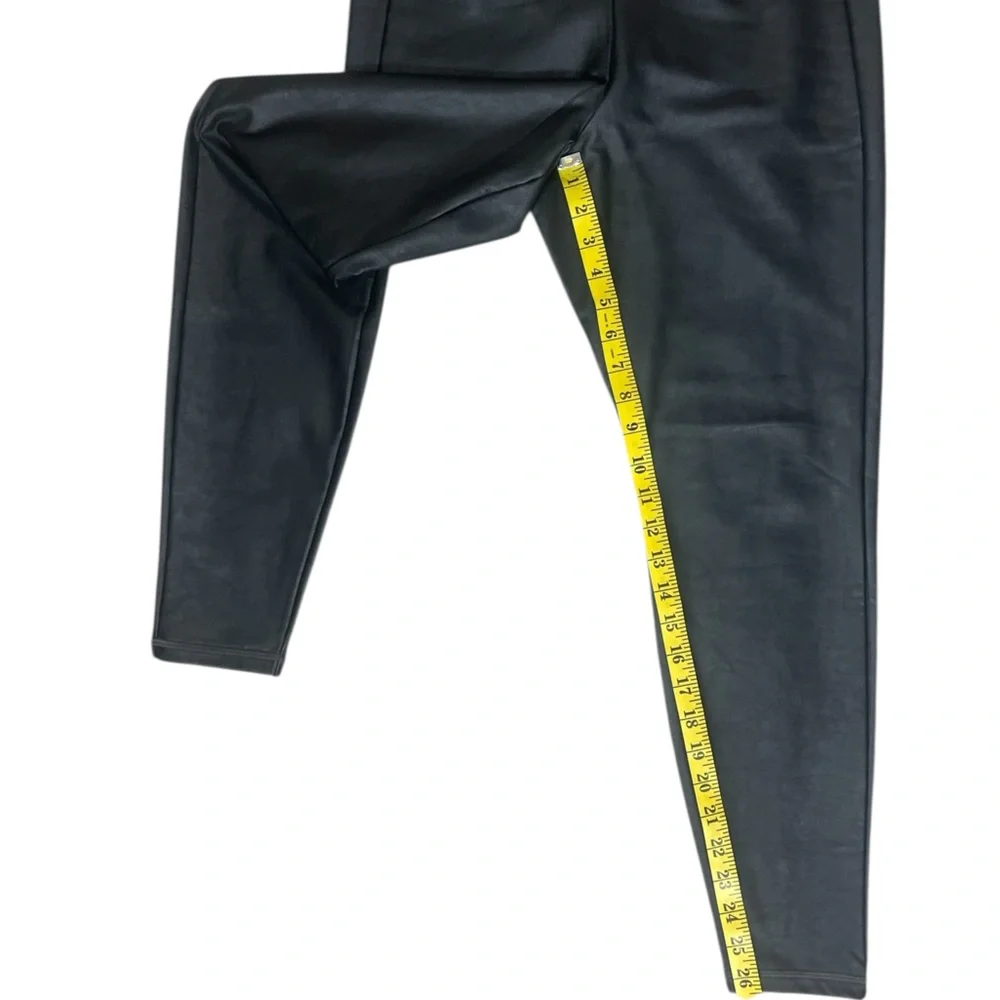 Athleta “All Over Gleam” Black Faux Leather  Leggings (N-1)